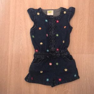 Girls jean romper